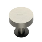 M Marcus Heritage Brass Disc Design Cabinet Knob with Rose 32mm 